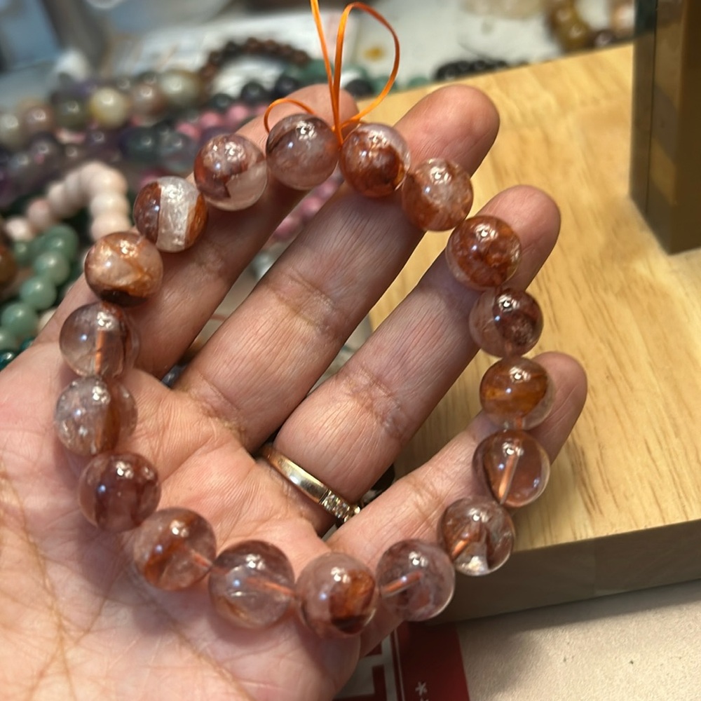 11 mm Beautiful fire quartz bracelet